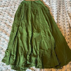 Earthbound Green Maxi Skirt